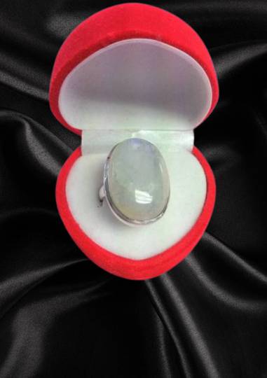 Wide Oval Moonstone Ring